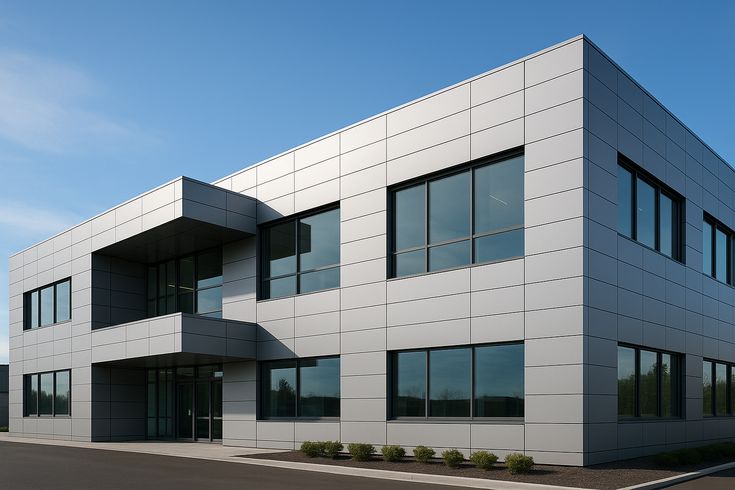 eurobond silver grey acp sheet facade cladding for commercial buildings